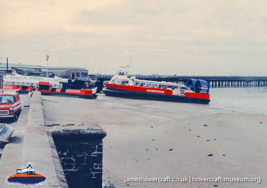 AP1-88 hovercraft at Ryde hoverport -  (credit: The <a href='http://www.hovercraft-museum.org/' target='_blank'>Hovercraft Museum Trust</a>).